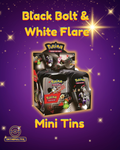 Pokémon TCG Black Bolt & White Flare Mini Tins (Sealed)