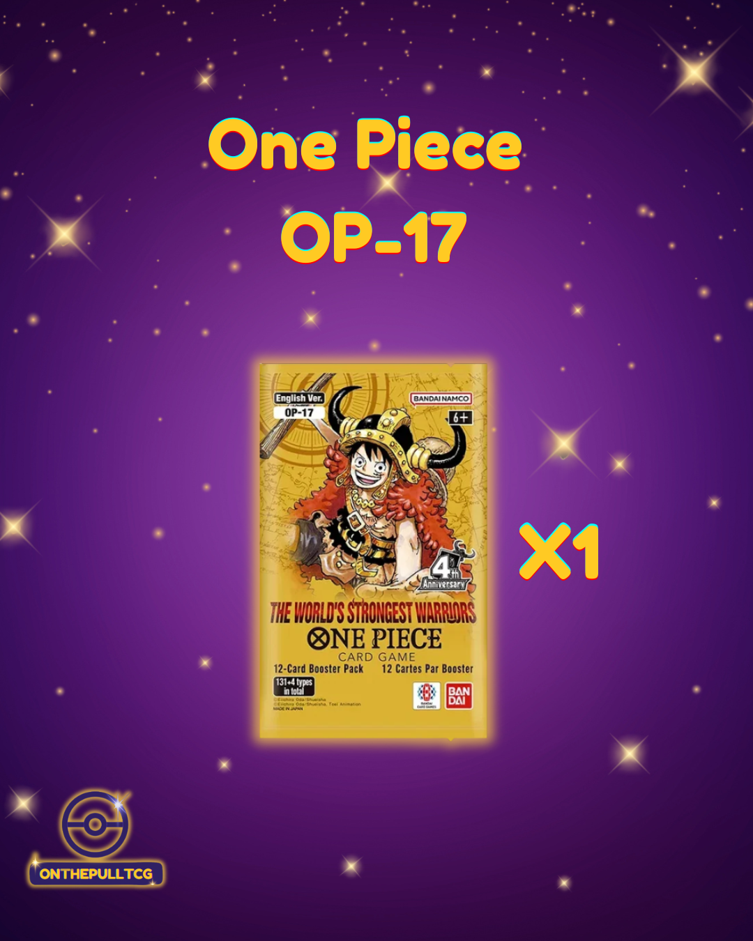 One Piece TCG: The World's Strongest Warriors [OP-17] Single Booster Pack